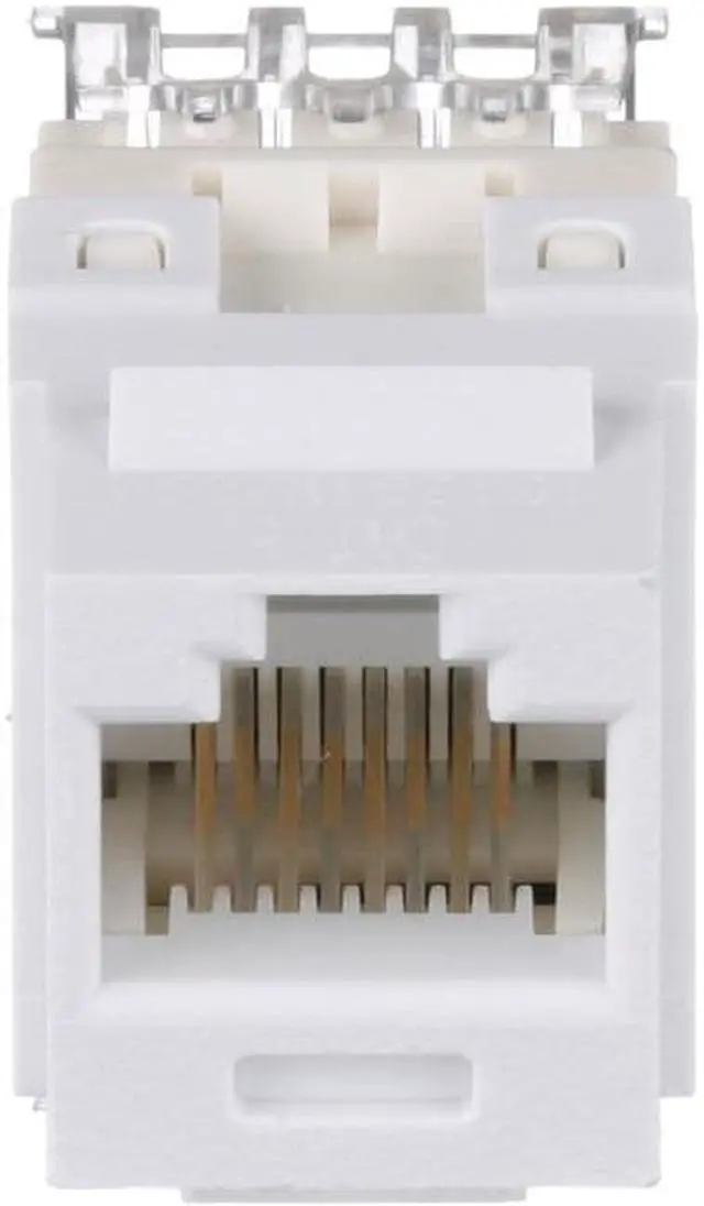 Alt view image 2 of 2 - Panduit NKP5E88MWH NetKey Cat5e Punchdown Keystone Jack Module, White