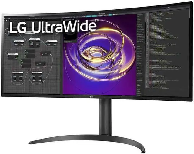 Alt view image 8 of 18 - LG Ultrawide 34BP85CN-B 34" UW-QHD Curved Screen Edge LED Gaming LCD Monitor - 21:9 - Glossy Black, Black Hairline, Textured Black - 34" Class - In-plane Switching (IPS) Technology - 3440 x