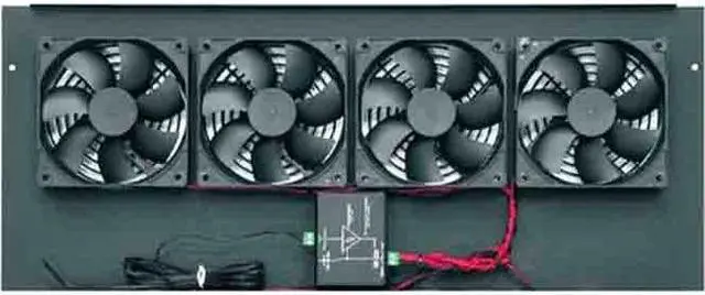 Alt view image 2 of 2 - Middle Atlantic Products Fan Top, 276 CFM, w/Controller, BGP Series