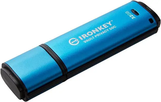 Main image of Kingston Ironkey Vault Privacy 50 USB-C 32GB AES 256 Encrypted Flash Drive