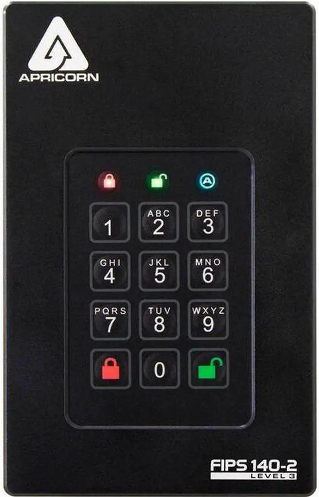 Alt view image 9 of 10 - Apricorn Aegis Fortress L3 4TB USB 3.2 Gen 1 Encrypted Portable SSD