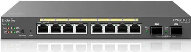 Main image of EnGenius EWS2910P-FIT Ethernet Switch with 55W Budget, 2 SFP Uplink Ports