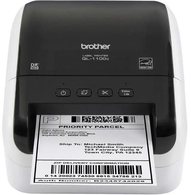 Main image of Brother QL-1100C Desktop Direct Thermal Printer Monochrome Label Print USB