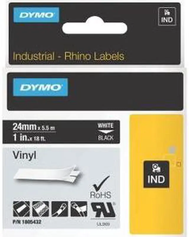 Alt view image 11 of 12 - DYMO IND Vinyl Labels 1"