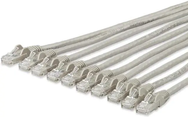 Main image of StarTech 15ft Cat6 Snagless UTP Ethernet Cable RJ45 Gray 10 Pack N6PATCH15GR10PK