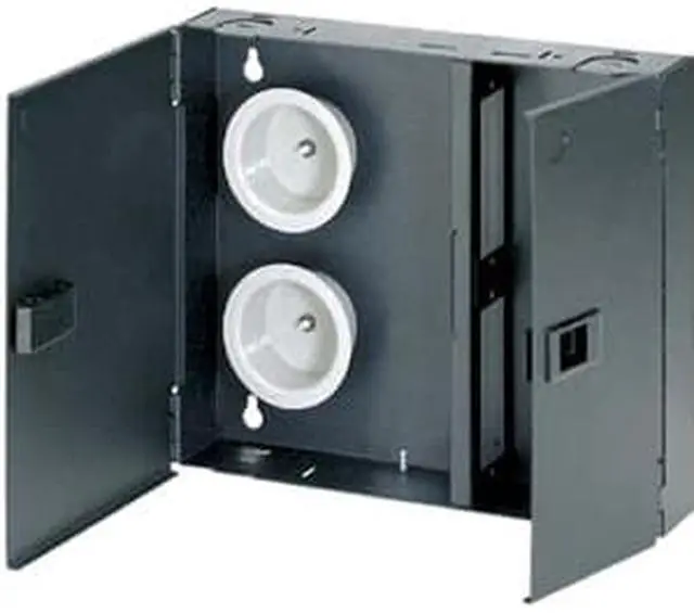 Alt view image 2 of 4 - Panduit FWME2 Fiber Enclosure, Wall Mount, 2 QuickNet Cassettes, FAP/FMP, Black