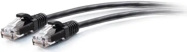 Main image of C2G 15ft Cat6a Snagless Unshielded UTP Slim Ethernet Patch Cable Black C2G30150