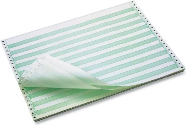 Main image of TST Impresso Continuous Feed Computer Paper 18lb 11 x 14.88 White/Green 3100/Ctn
