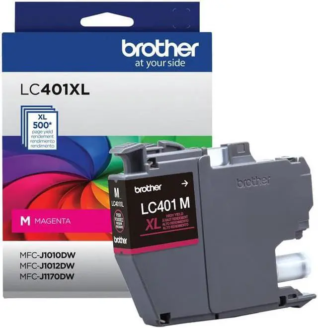 Main image of Brother LC401 Magenta High Yield Ink Cartridge Prints Up to 500 Pages (LC401XLMS)