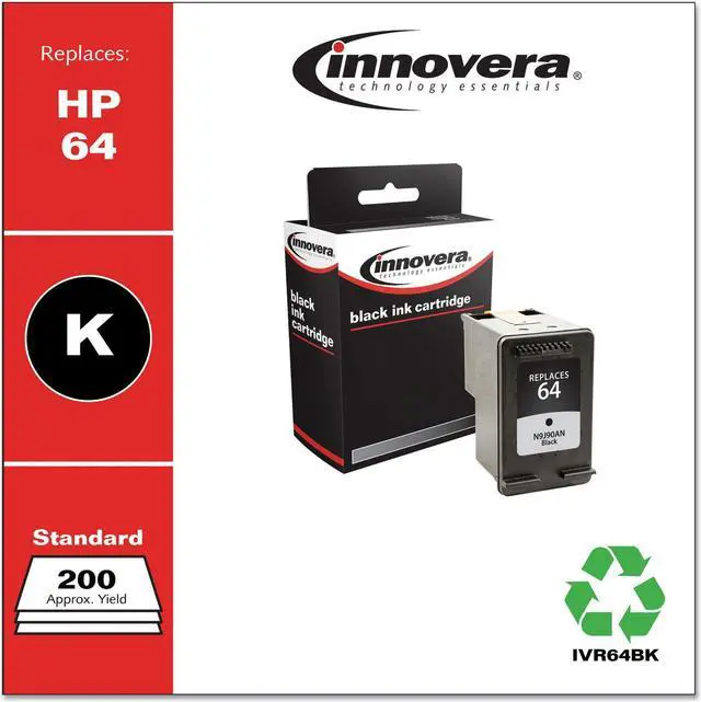 Alt view image 7 of 7 - Innovera ufactured Black Ink Replacement for 64 (N9J90AN) 200 Page-Yield