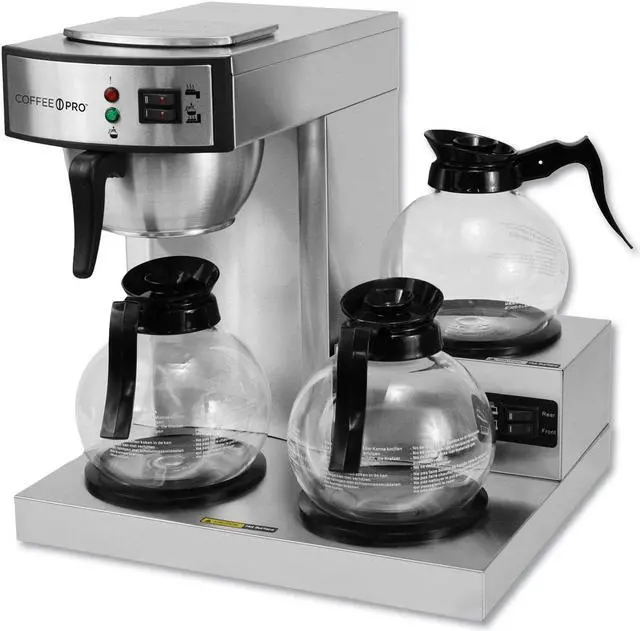 Alt view image 5 of 8 - Coffee Pro CPRLG 3-Burner Commercial Brewer Coffee Maker