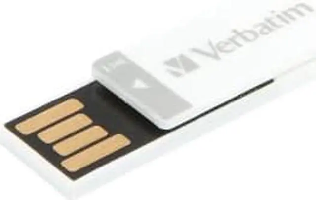 Alt view image 9 of 11 - Verbatim Clip-it USB Drive 16GB White - 16 GB - USB 2.0 - White - 1/Pack