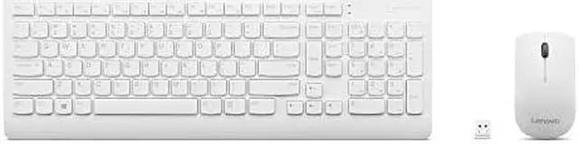 Alt view image 6 of 12 - Lenovo 510 Wireless Combo Keyboard & Mouse (White) - US English
