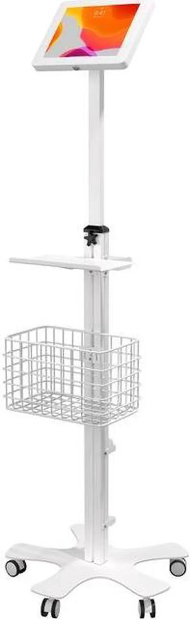 Alt view image 11 of 11 - CTA Digital Medical Mobile Floor Stand with Vesa Plate - White  PAD-MFS