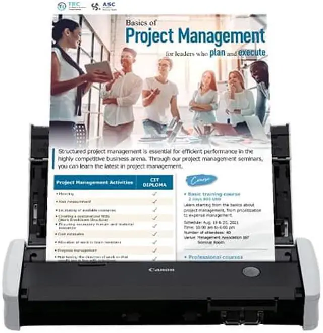 Alt view image 9 of 17 - Canon ImageFORMULA R10 4861C001 Duplex Portable Document Scanner White