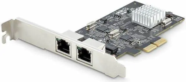 Main image of StarTech.com 2-Port 2.5G NBASE-T PCIe Network Card, Intel® I225-V, Dual-Port Ethernet, Multi-Gigabit NIC