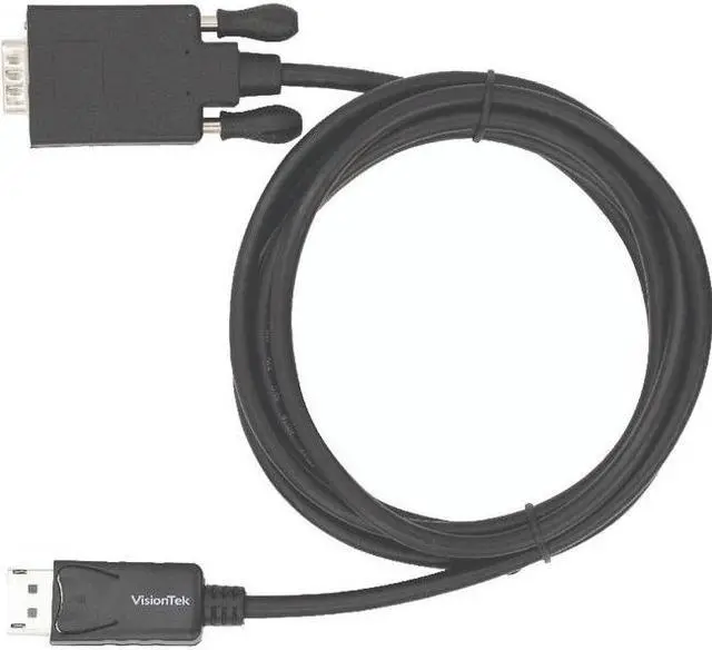 Alt view image 3 of 12 - VisionTek 901216 DisplayPort to VGA 6ft.(2 Meter) Cable (M/M)