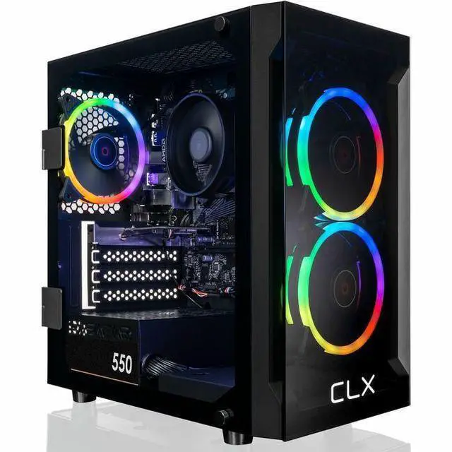 Alt view image 8 of 15 - CLX SET Gaming Desktop - AMD Ryzen 7 5700G 3.8GHz 8-Core Processor, 16GB DDR4 Memory, Radeon Vega 8 2GB Shared Graphics 1TB NVMe M.2 SSD, WiFi, Win 11 Home 64-bit