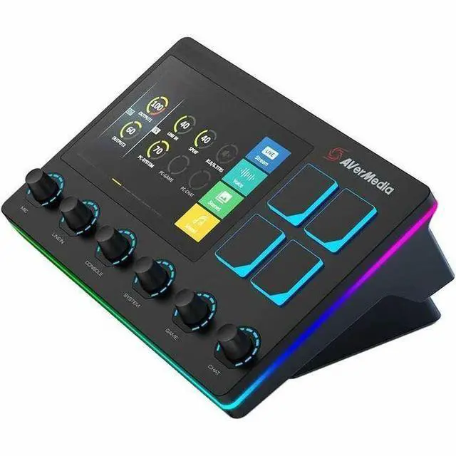 Alt view image 7 of 7 - AVerMedia Live Streamer Nexus 6 Track Audio Mixer AX310