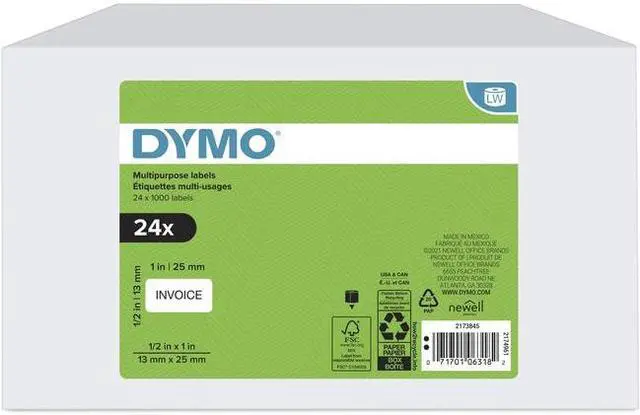 Main image of Dymo LW 1/2X1IN 2UP MP LBL 1000CT 24PK (30333)