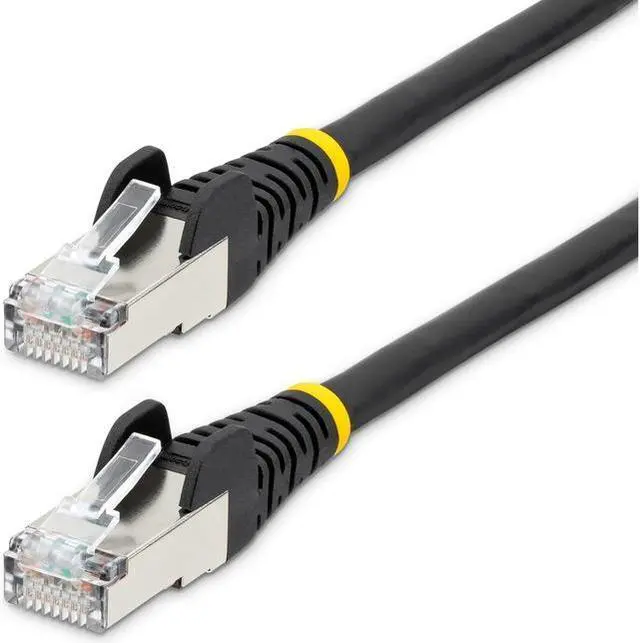 Main image of StarTech 14ft CAT6a Ethernet Cable Black Low Smoke Zero Halogen LSZH 10 GbE 100W PoE S/FTP Snagless RJ-45 Network Patch Cord NLBK14FCAT6APATCH