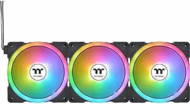 Alt view image 2 of 2 - Thermaltake SWAFAN EX 14 ARGB PC Cooling Fan, 3-Fan pcak, 500 ~ 2000 RPM, Magnetic Connection, Reversable Blades, sync with MB RGB software, CL-F168-PL14SW-A