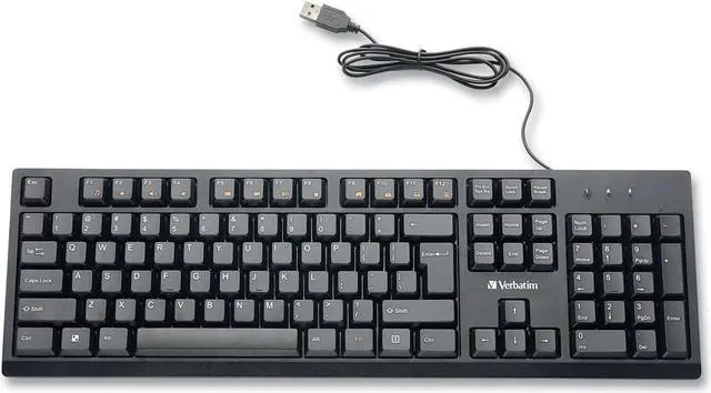 Alt view image 10 of 20 - Verbatim Universal Wired Keyboard Black (70735) VER70735
