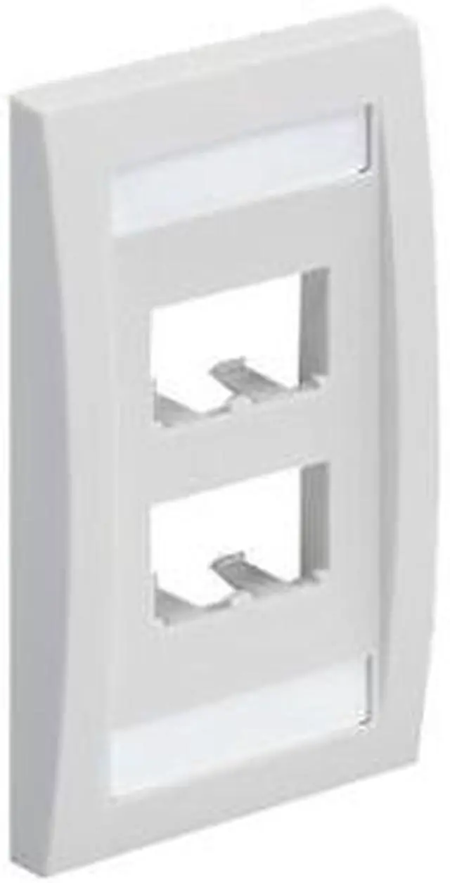 Alt view image 3 of 3 - Panduit Wall Plate,Single Gang,4 Ports,Ivory  CFPE4EIY