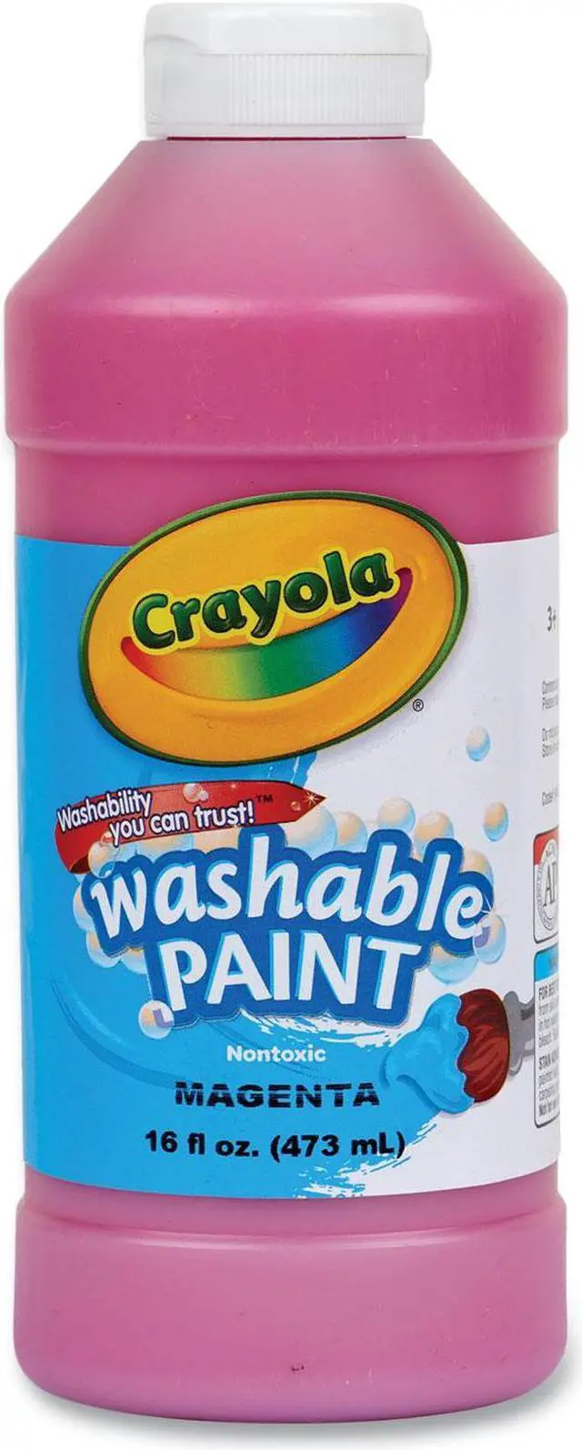 Alt view image 5 of 6 - Crayola Washable Paint, Squeeze Bottle, 16oz., Magenta CYO542016069