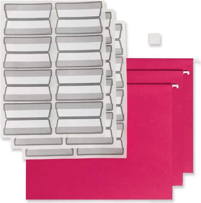 Alt view image 4 of 4 - Smead Protab 10% Recycled Hanging File Folder 3-Tab Letter Size Red 20/Box (64197)