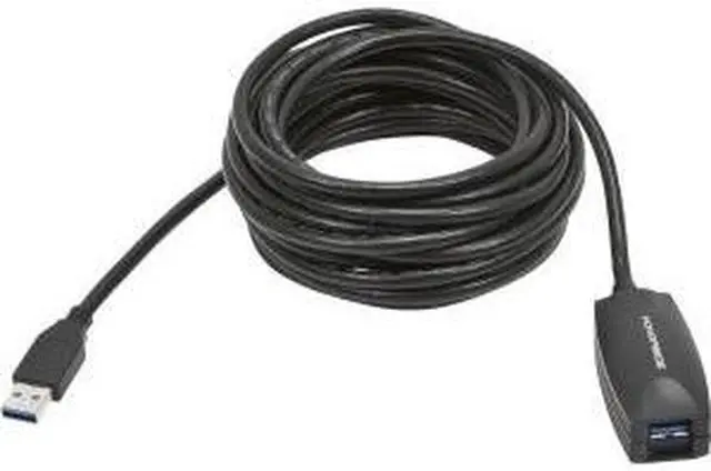 Alt view image 8 of 11 - Monoprice USB 3.0 Active Extension Cable - 5 Meter - Black | USB Type-A Male to USB Type-A Female, 10 times faster than USB 2.0