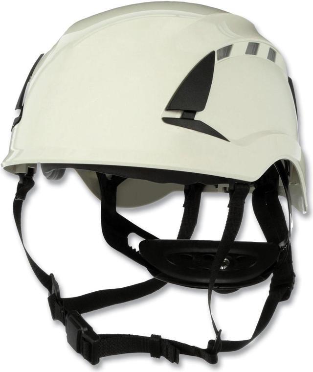 SecureFit X5000 Series Safety Helmet, Vented, 6-Point Pressure Diffusion Ratchet Suspension, White