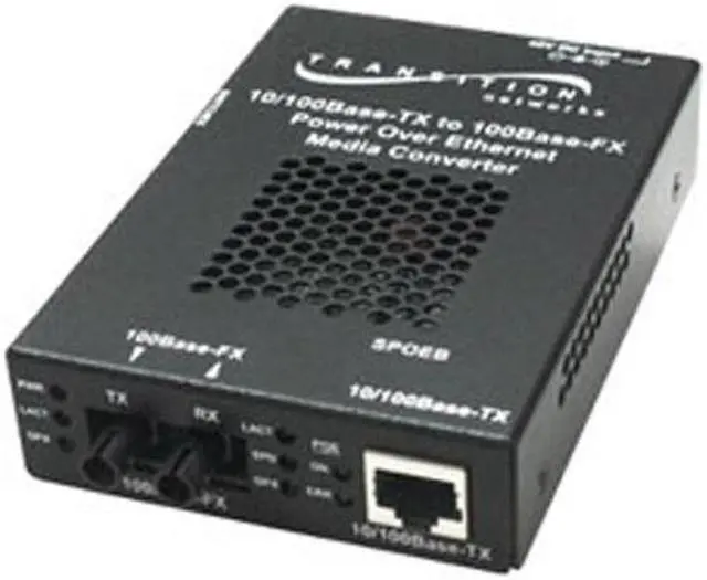Main image of Transition Networks Stand-Alone Fast Ethernet PoE Media Converter