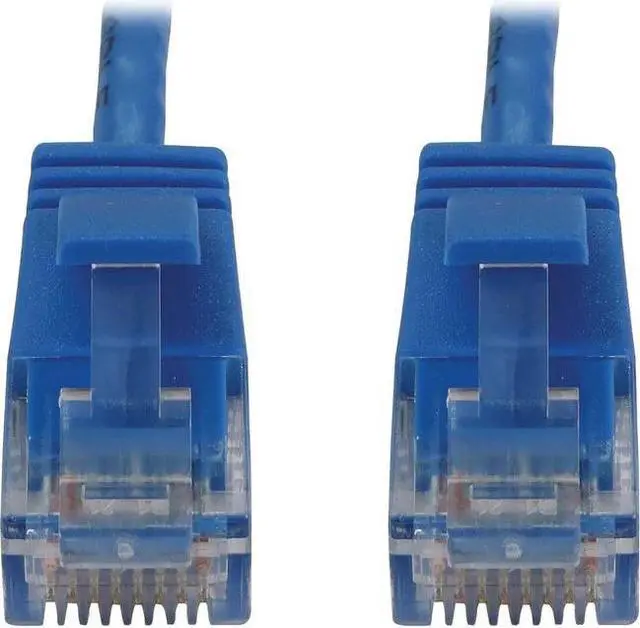 Alt view image 5 of 6 - Tripp Lite Cat6a 10G Snagless Molded Slim UTP Ethernet Cable (RJ45 M/M), PoE, Blue, 6 in. (15 cm) - 6" Category 6a Network Cable for Network Device, Server, Switch, Router, Hub, Printer, Computer