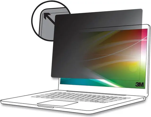 Alt view image 3 of 4 - 3M Bright Screen Privacy Filter for Apple® MacBook Air® 13 M2, 16:10, BPNAP006 - For 13.6" Widescreen LCD MacBook Air - 16:10 - Scratch Resistant, Fingerprint Resistant