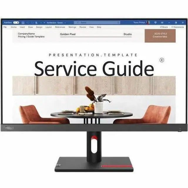 Alt view image 8 of 14 - Lenovo ThinkVision S24i-30 24" Class Full HD LED Monitor - 16:9 - Raven Black - 23.8" Viewable - In-plane Switching (IPS) Technology - WLED Backlight - 1920 x 1080 - 16.7 Million Colors - 25