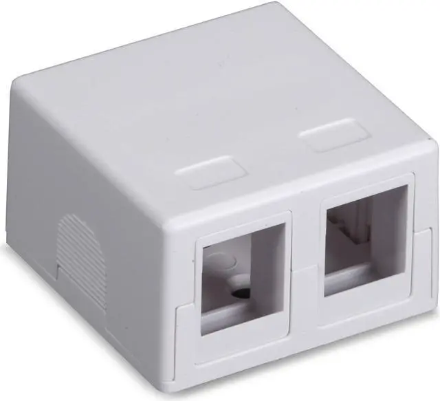 Alt view image 5 of 12 - Black Box Value Line Surface-Mount Housing 2-Port White