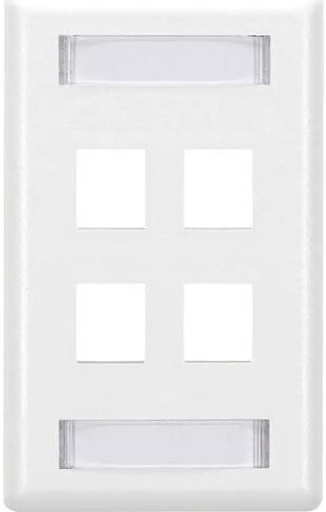 Alt view image 2 of 4 - Black Box GigaStation2 4 Socket Network Faceplate WPT476