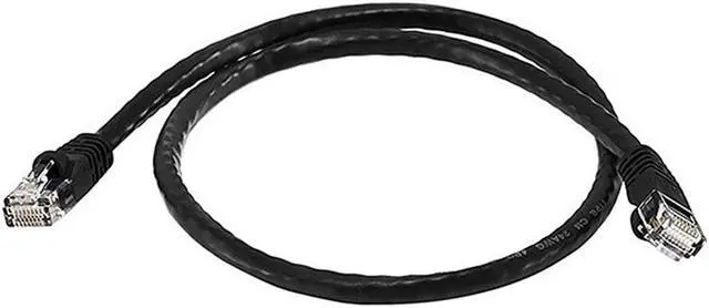 Alt view image 7 of 7 - Monoprice Cat6 Ethernet Patch Cable - Network Internet Cord - RJ45, Stranded, 550Mhz, UTP, Pure Bare Copper Wire, 24AWG, 2ft, Black