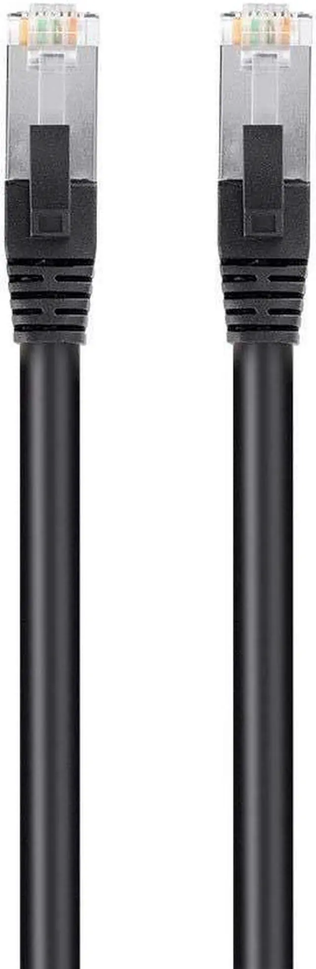 Alt view image 6 of 6 - Monoprice Cat6 PoE Ethernet Patch Cable - 100 Feet - Black, 600V, Shielded RJ45, Solid, 550MHz, STP (U/FTP), 24AWG