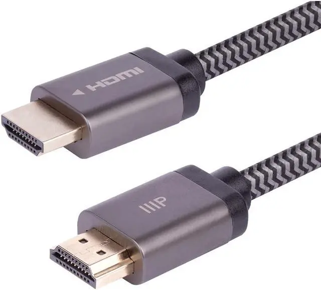 Alt view image 5 of 7 - Monoprice 8K Braided HDMI 2.1 Cable - 15 Feet - Black | Certified Ultra High Speed, 8k@60Hz, 48Gbps, Compatible With Sony PS5 / PS5 Digital Edition / Xbox Series X & Series S and More