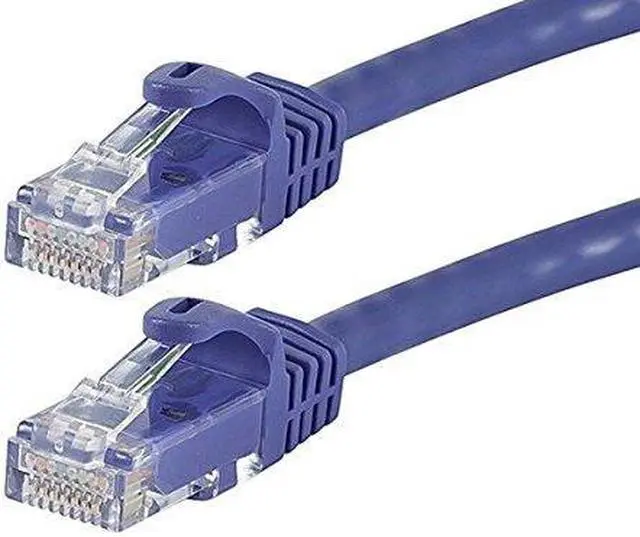 Alt view image 4 of 4 - Monoprice Cat6 Ethernet Patch Cable - 2 Feet - Purple | Network Internet Cord - RJ45, Stranded, 550Mhz, UTP, Pure Bare Copper Wire, 24AWG - Flexboot Series