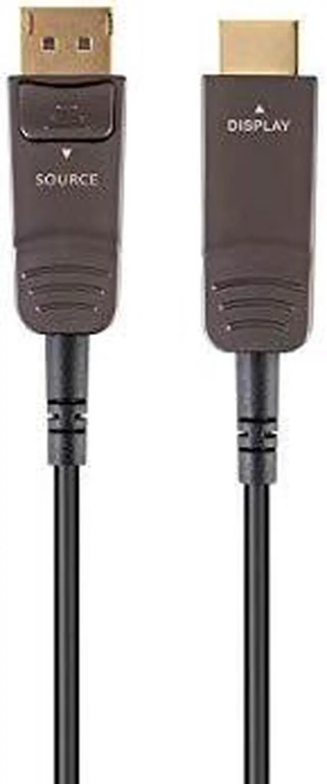Alt view image 13 of 13 - Monoprice DisplayPort to HDTV Cable - 50 Feet, 4K@60Hz, AOC, Transmits Up To 100 Feet, Ultra Slim Design, Dynamic HDR - SlimRun AV Series