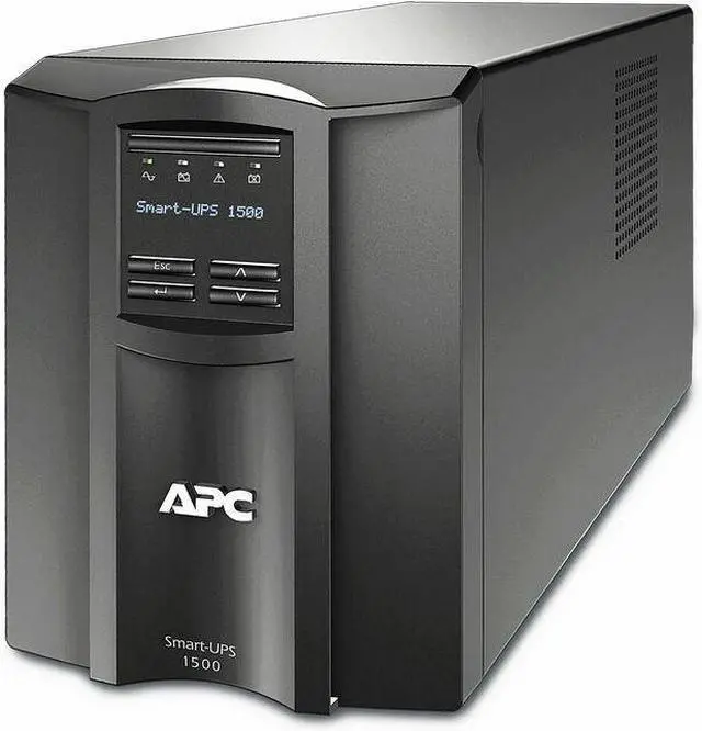Alt view image 4 of 4 - APC by Schneider Electric Smart-UPS 1500VA Tower UPS - Tower - AVR - 3 Hour Recharge - 6.50 Minute Stand-by - 120 V AC Input - 120 V AC Output - Sine Wave - USB - LCD Display - 8 x NEMA 5-15R