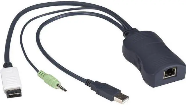 Alt view image 7 of 10 - BLACK BOX KV1408A SERVER ACCESS MODULE - SINGLE-HEAD, DISPLAYPORT, USB HID, AUDIO, CATX, 45 DAY ST