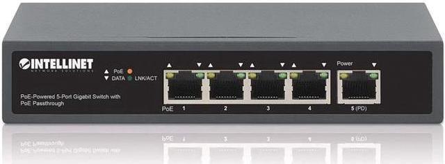 PoE-Powered 5-Port GbE Switch w/ PoE Passthrough (561808) – Intellinet  Europe