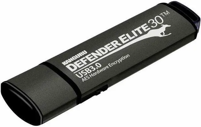 Main image of Kanguru Defender Elite 30 SuperSpeed AES Hardware-Encrypted Secure Flash Drive