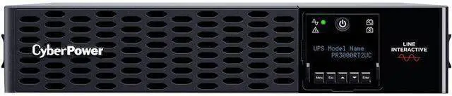 Main image of CyberPower PR3000RT2UC Smart App Sinewave UPS Systems - 3000VA/3000W, 120 VAC, NEMA L5-30P, 2U, Rack / Tower, Sine Wave, 9 Outlets, LCD, PowerPanel® Business