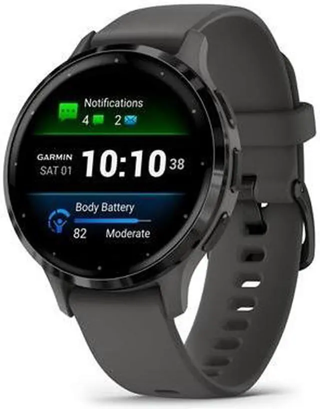Alt view image 6 of 14 - Garmin Venu 3S, Slate Stainless Steel Bezel with Pebble Gray Case and Silicone Band | Smart Watch 010-02785-00