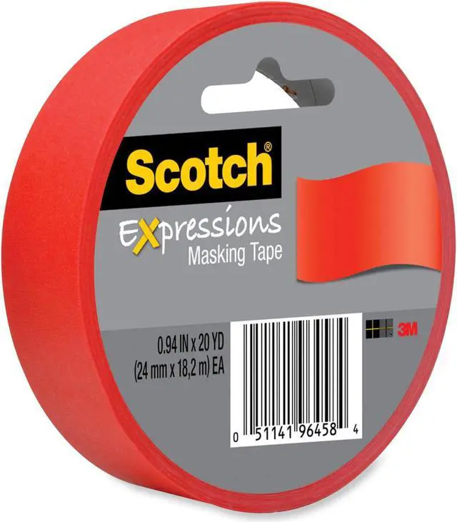 Alt view image 4 of 5 - Scotch Expressions Masking Tape, .94" x 20 yds, Primary Red